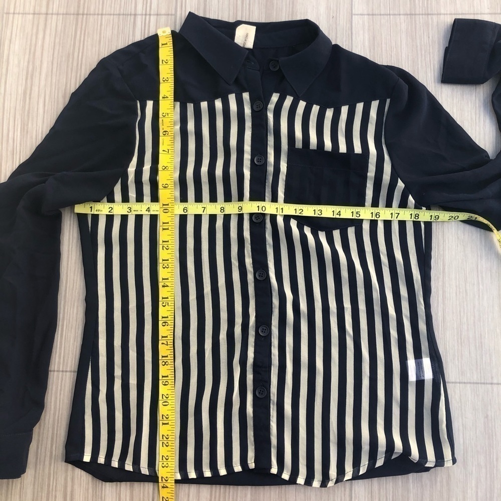 Love Tree Striped Button Down Size Medium - image 6